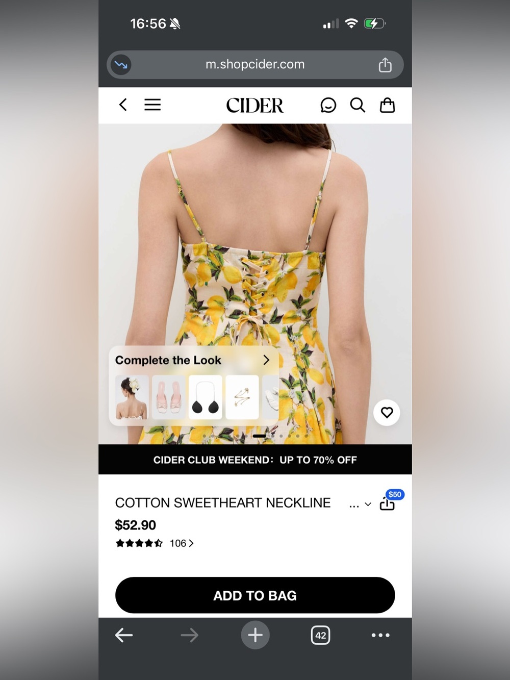 Lemon print mini dress - Picture 4 of 15